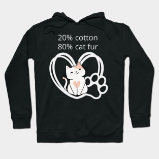 Funny Cat Lover 20% cotton 80% cat fur Hoodie